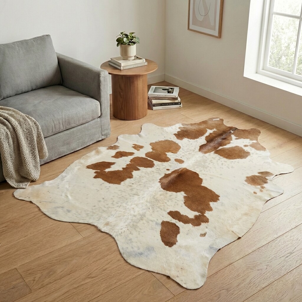 Tapis en peau de vache 199x180 cm - image 1
