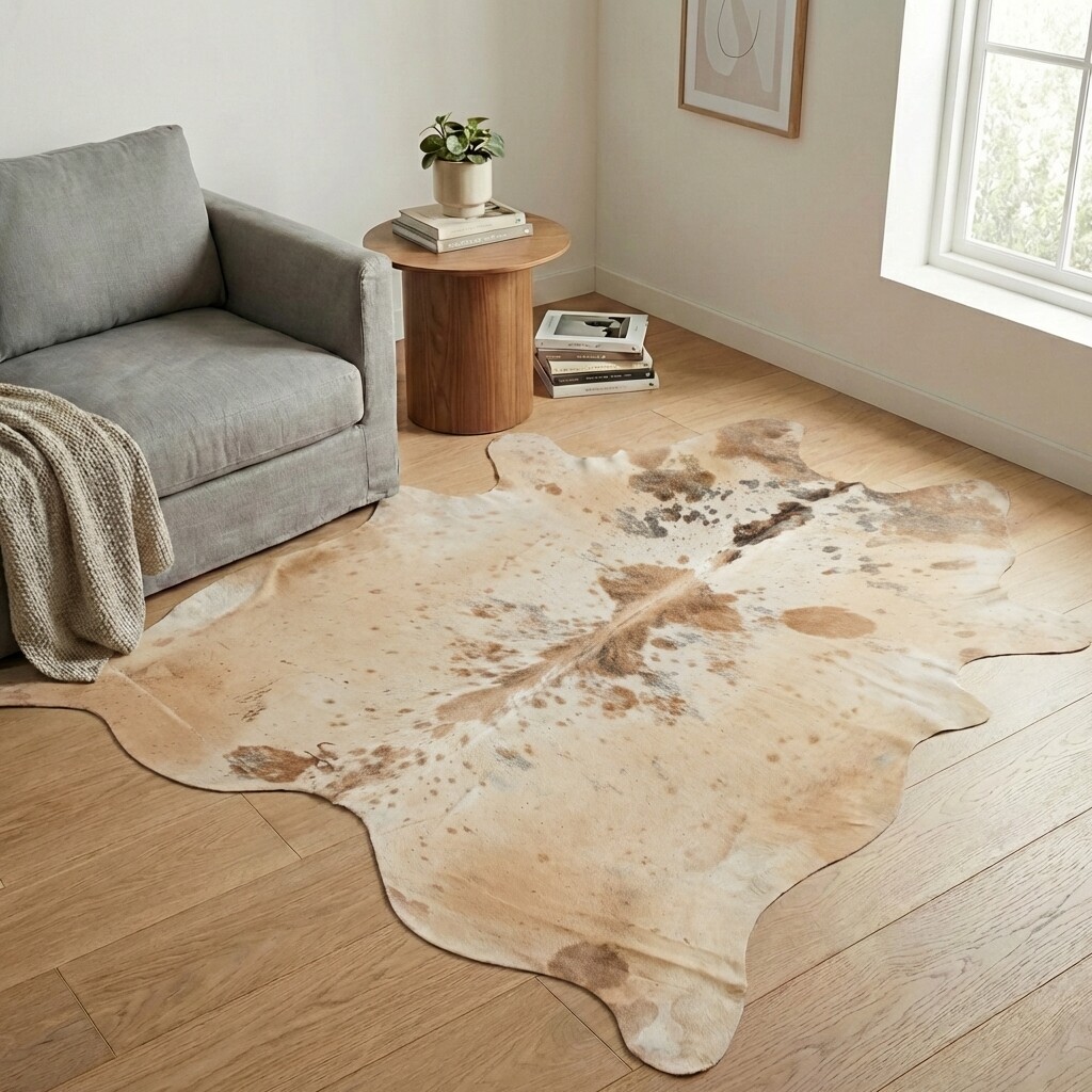 Tapis en peau de vache 205x184 cm - image 1