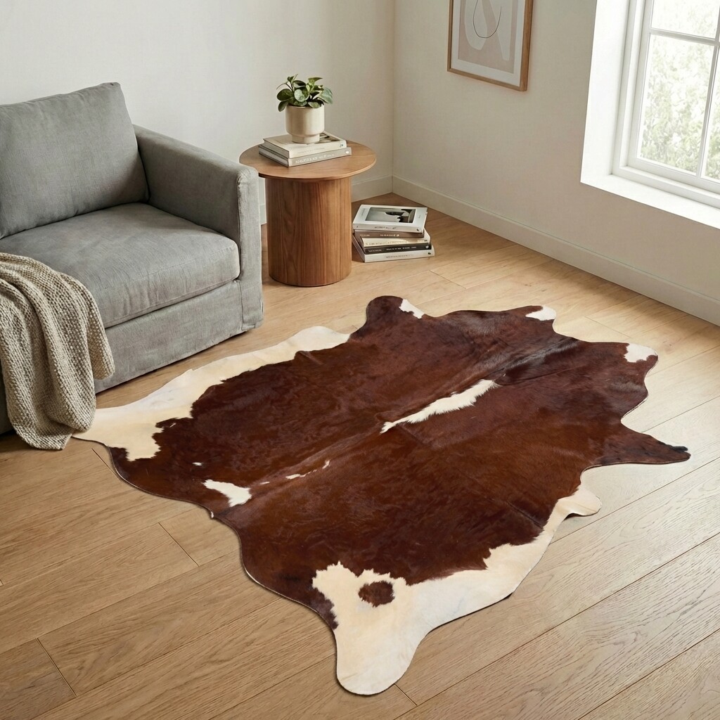 Tapis en peau de vache 194x184 cm - image 1