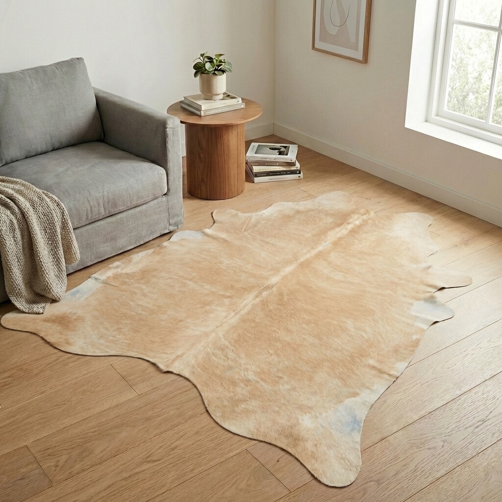 Tapis en peau de vache 199x179 cm - image 1