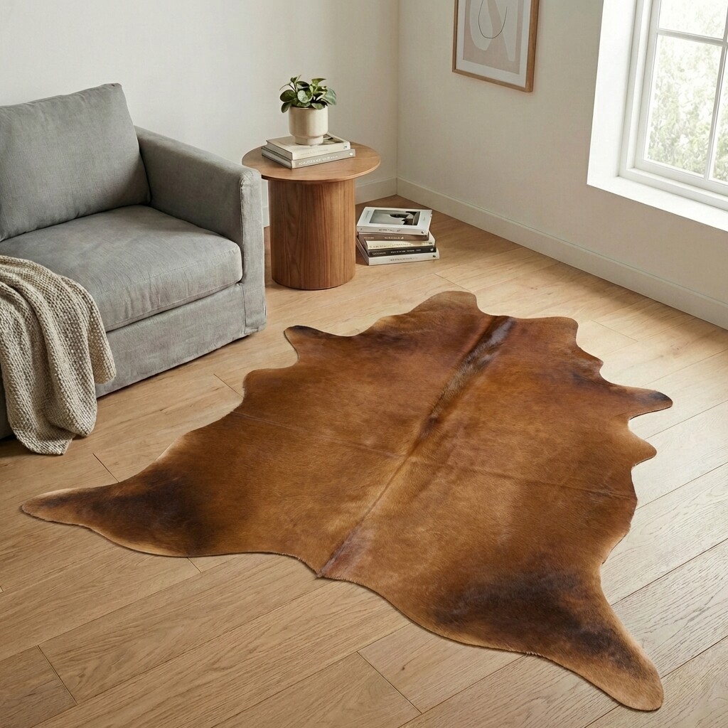 Tapis en peau de vache 217x190 cm - image 1
