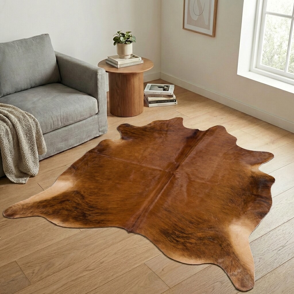 Tapis en peau de vache 197x188 cm - image 1