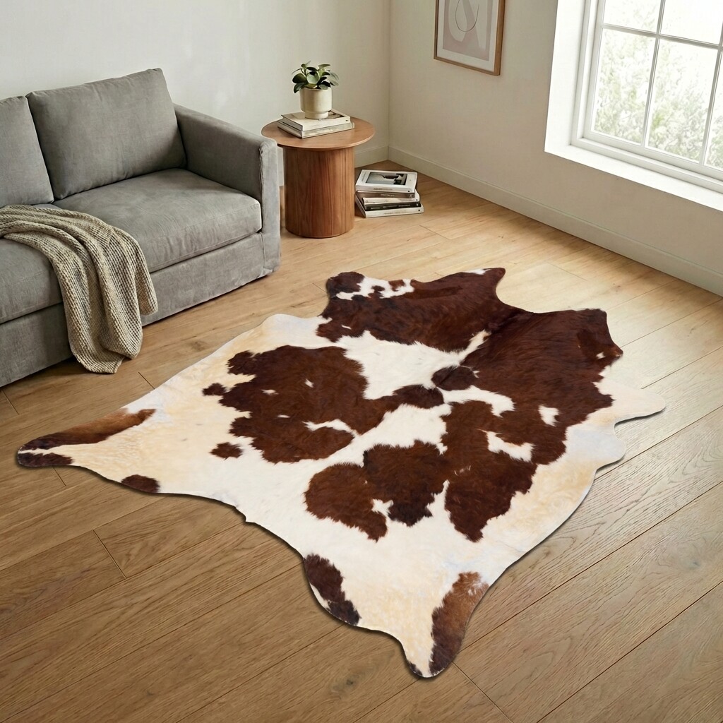 Tapis en peau de vache 246x217 cm - image 1