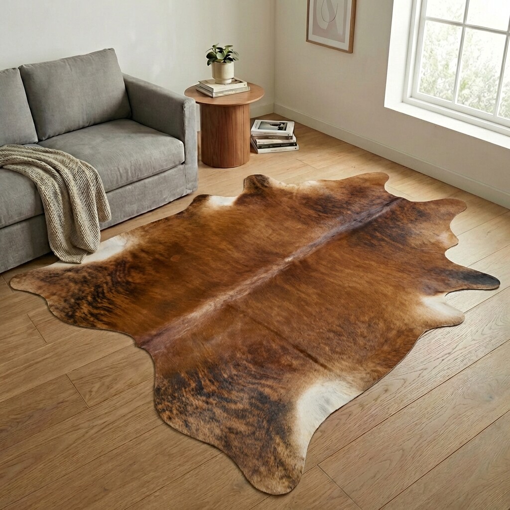 Tapis en peau de vache 243x209 cm - image 1
