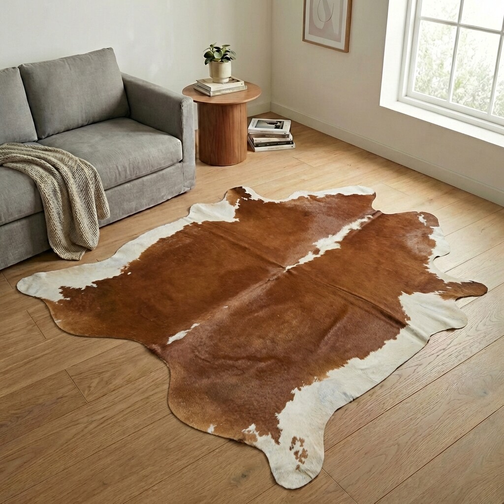Tapis en peau de vache 232x223 cm - image 1