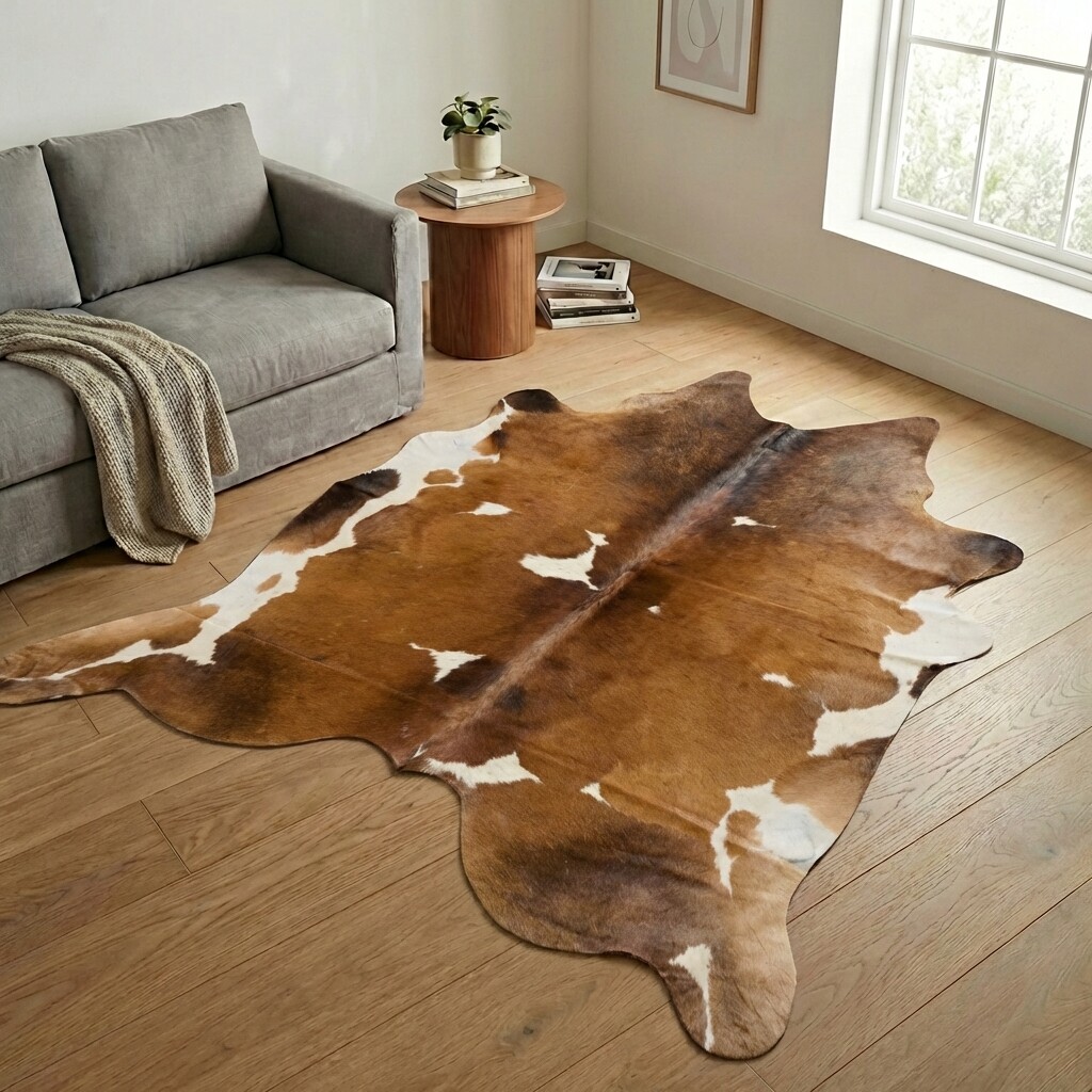 Tapis en peau de vache 244x237 cm - image 1