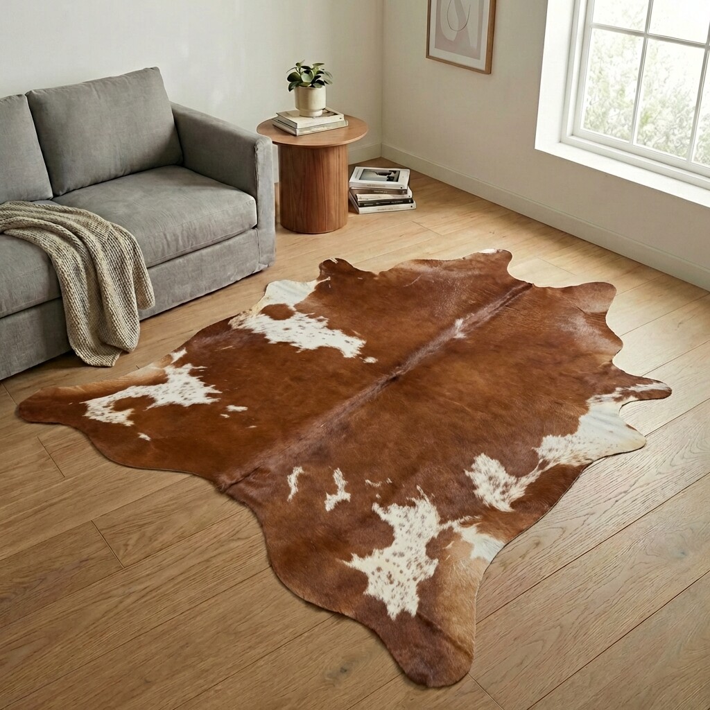 Tapis en peau de vache 238x221 cm - image 1