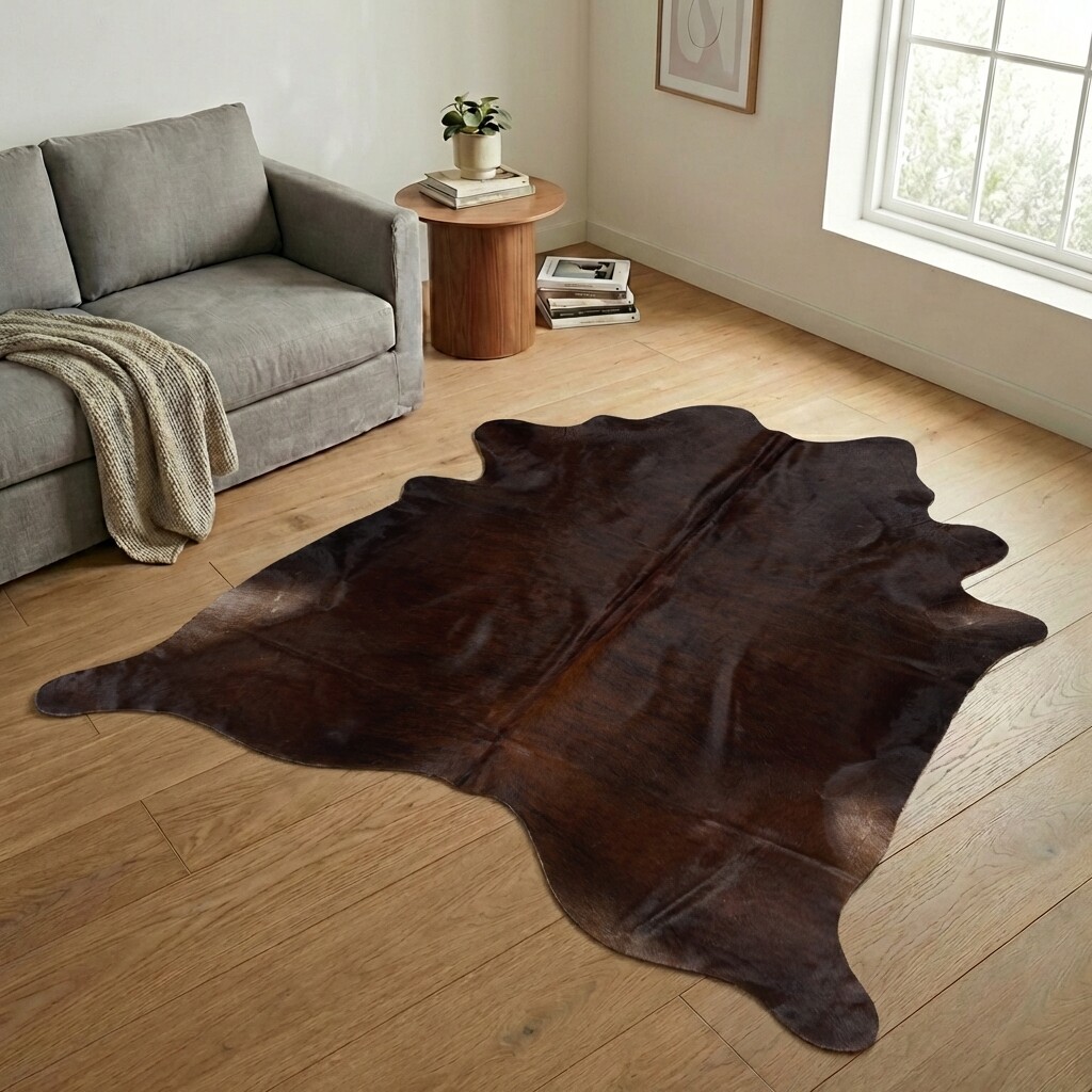 Tapis en peau de vache 237x224 cm - image 1