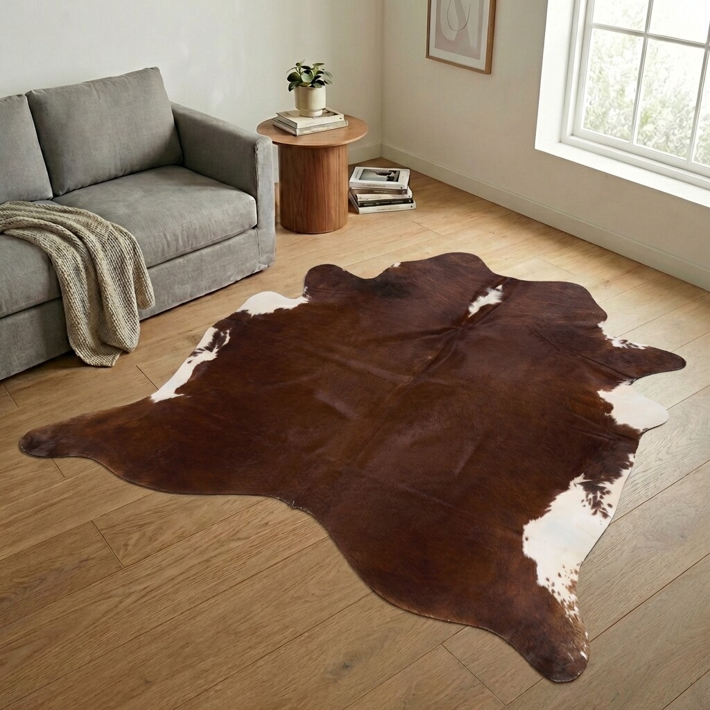 Tapis en peau de vache 228x223 cm - image 1