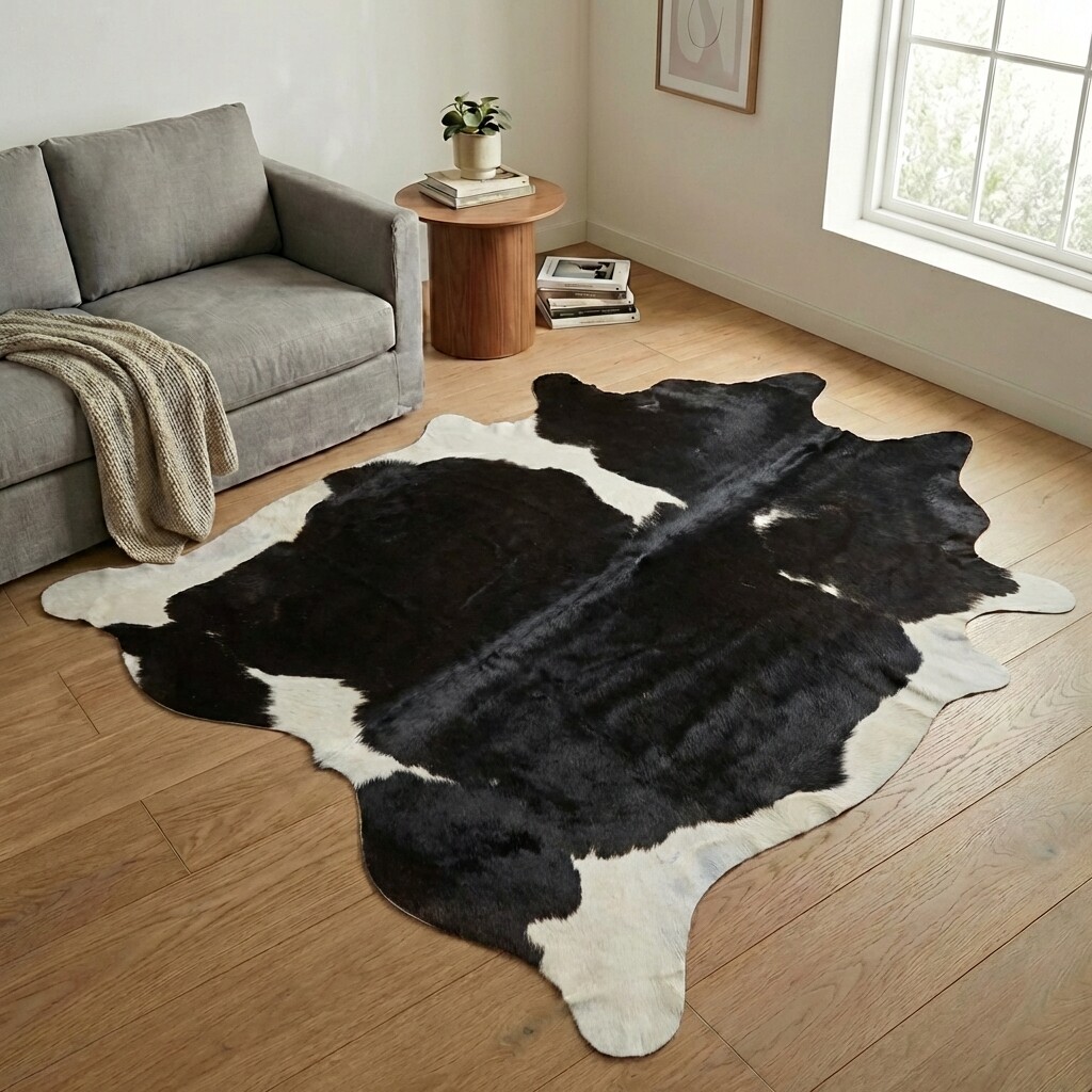 Tapis en peau de vache 235x225 cm - image 1